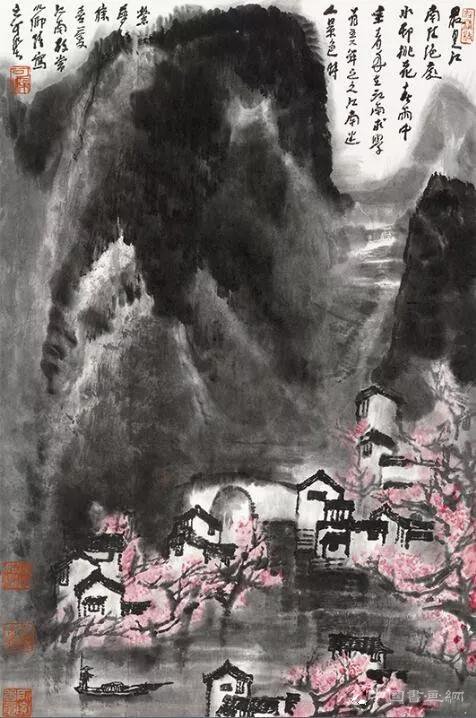 李可染   《江南春雨》 68.5×45.5cm
