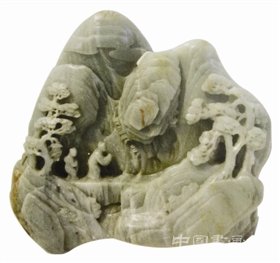 清代玉山子 “山中”有诗也有画