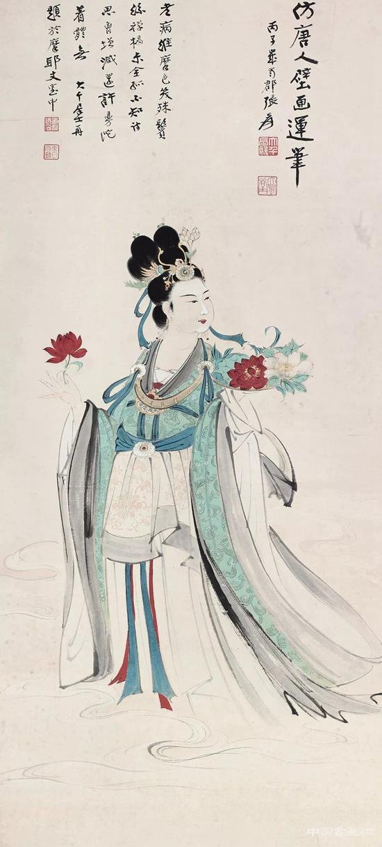 张大千人物画在华艺国际秋拍 “天女散花”