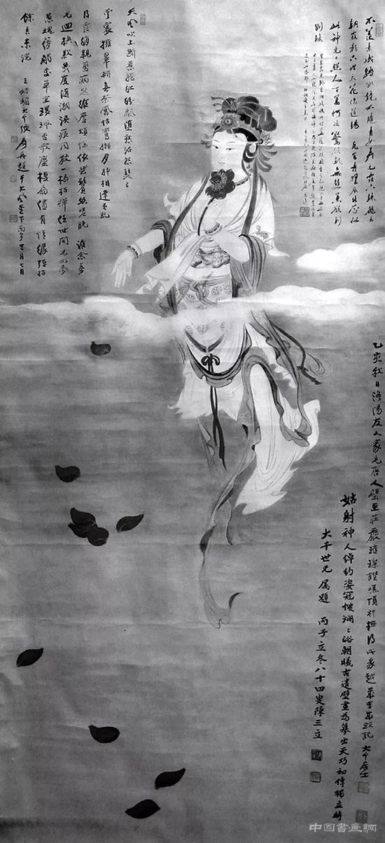 张大千人物画在华艺国际秋拍 “天女散花”