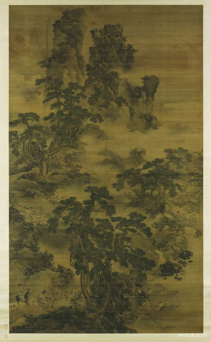 台北故宫博物院展出五件明代巨幅名画