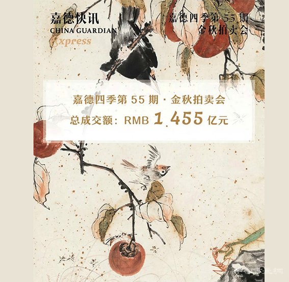 1.455亿元！嘉德四季第55期·金秋拍卖会圆满收官