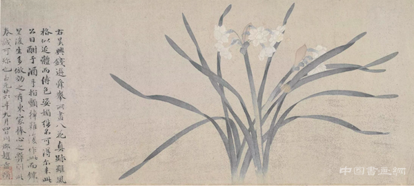 "金盏银台"与文物:古画,盆景,服饰中的水仙