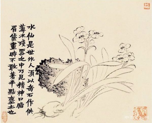 “金盏银台”与文物:古画、盆景、服饰中的水仙