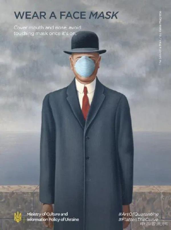  世界名画系列防疫海报—《隔离的艺术》