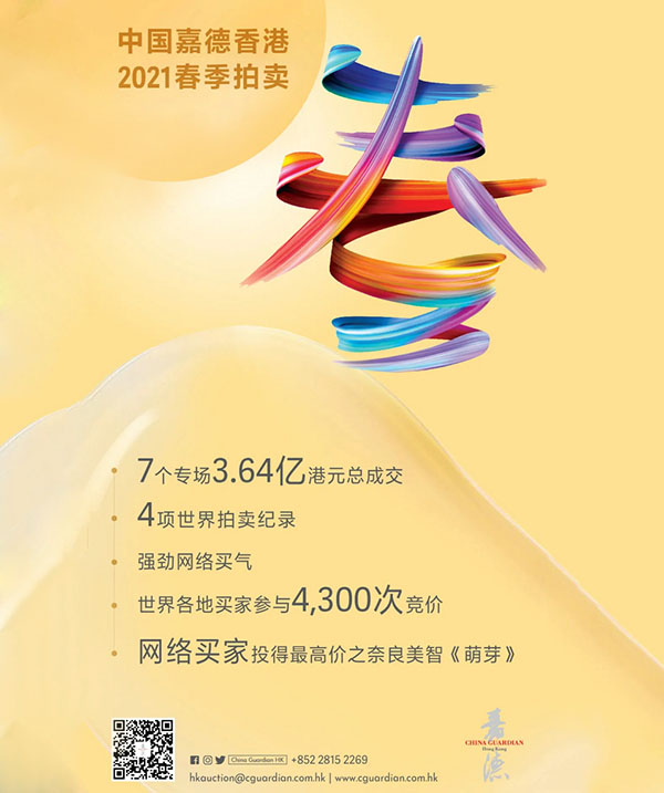 嘉德香港2021春拍7个专场3.64亿4项纪录