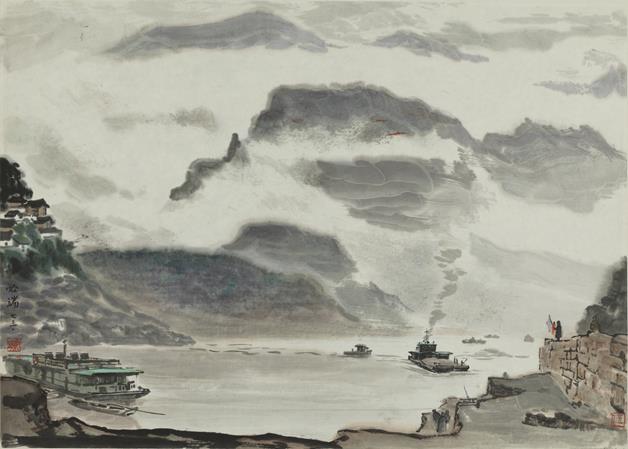  “笔端三峡，江山青峰：中国美术馆藏伍必端美术作品展”今日开幕