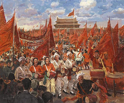 <b>“百年望道：画说北京党史”绘画作品展在李可染画院美术馆开幕</b>
