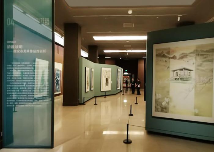 运河之都百里画廊：淮安文脉丹青传承展暨书法美术晋京展在中国美术馆开幕
