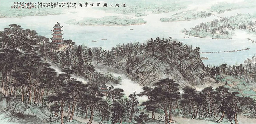 运河之都百里画廊：淮安文脉丹青传承展暨书法美术晋京展在中国美术馆开幕