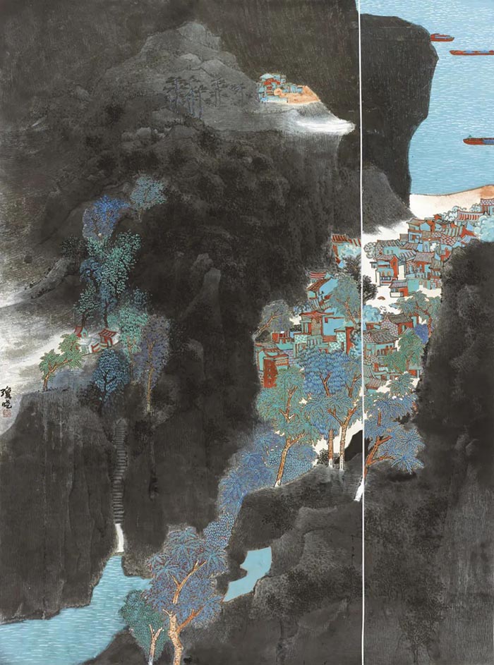 运河之都百里画廊：淮安文脉丹青传承展暨书法美术晋京展在中国美术馆开幕