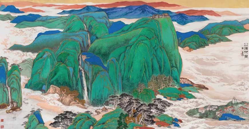 当代青绿：郑百重中国画展亮相广东美术馆
