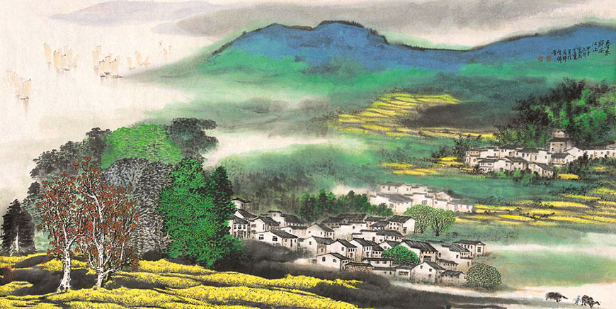 当代青绿华彩绽放：郑百重中国画展
