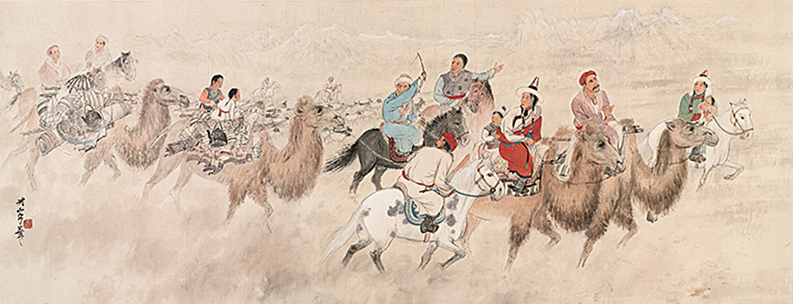 “塞外驼铃：关山月1940年代西北写生与敦煌临摹专题展”在新疆美术馆开幕