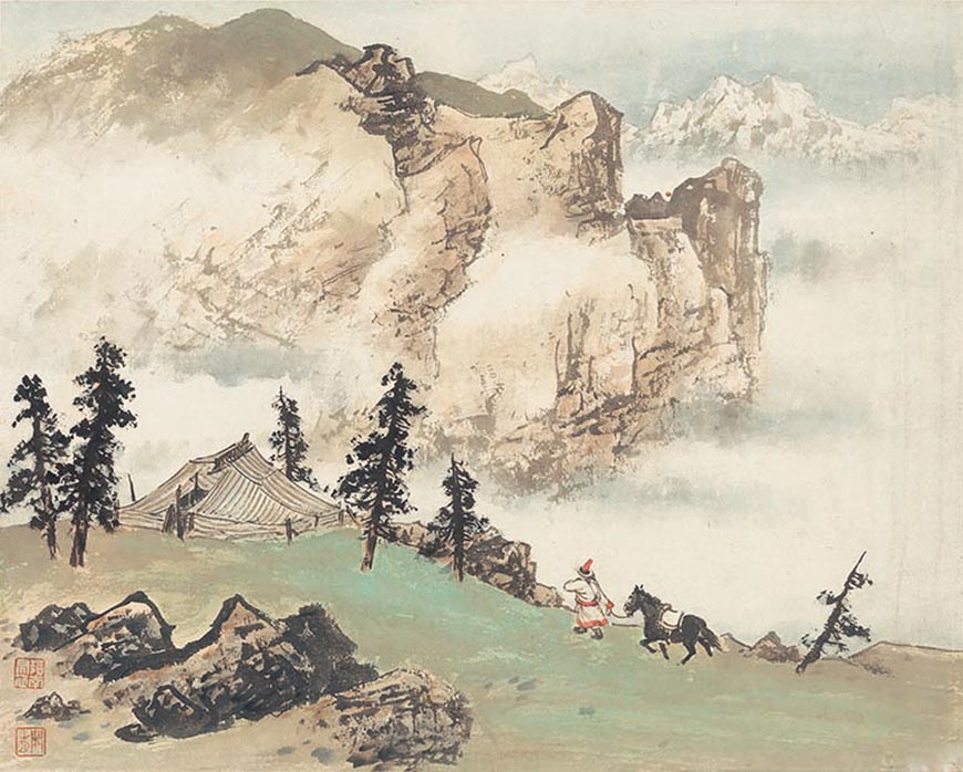 “塞外驼铃：关山月1940年代西北写生与敦煌临摹专题展”在新疆美术馆开幕