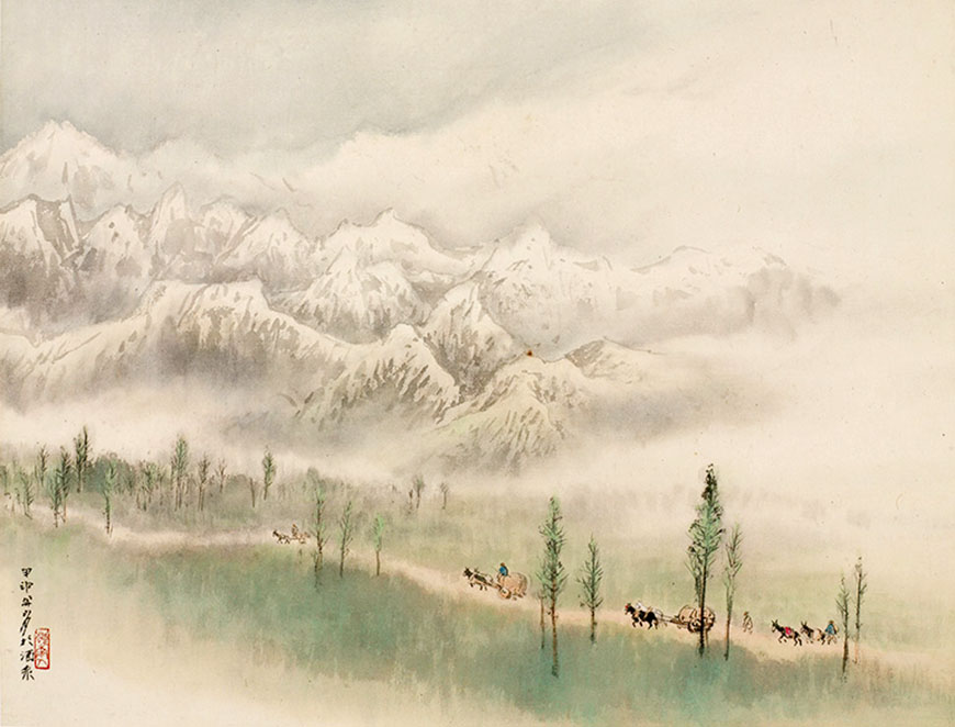 “塞外驼铃：关山月1940年代西北写生与敦煌临摹专题展”在新疆美术馆开幕