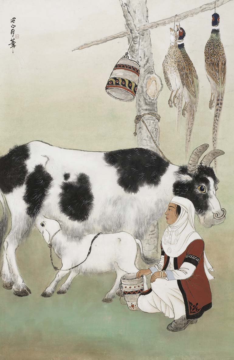 “塞外驼铃：关山月1940年代西北写生与敦煌临摹专题展”在新疆美术馆开幕