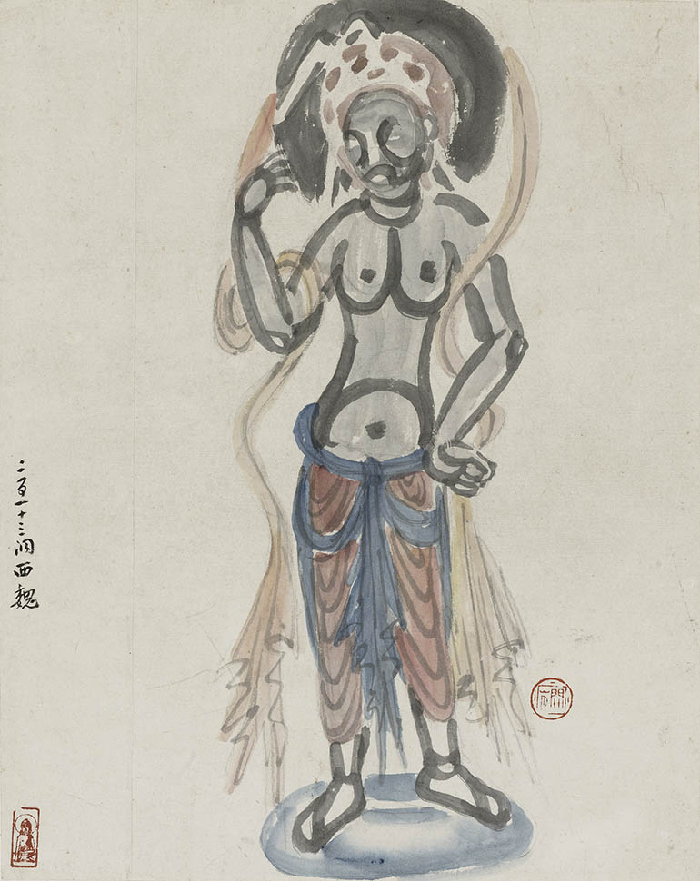 “塞外驼铃：关山月1940年代西北写生与敦煌临摹专题展”在新疆美术馆开幕