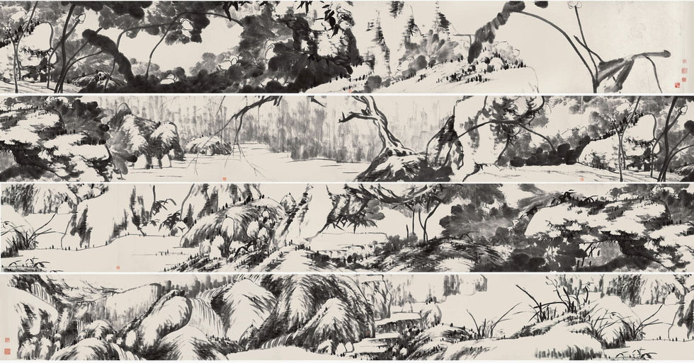  河上花：中国花鸟画之道特展揭幕 13米八大山人《河上花》全卷呈现