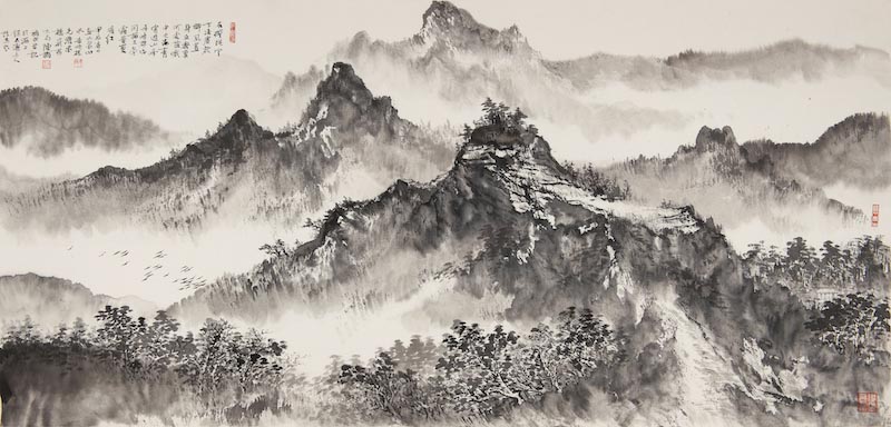陈翔朱顺林山水画展在日本东京中国文化中心开幕