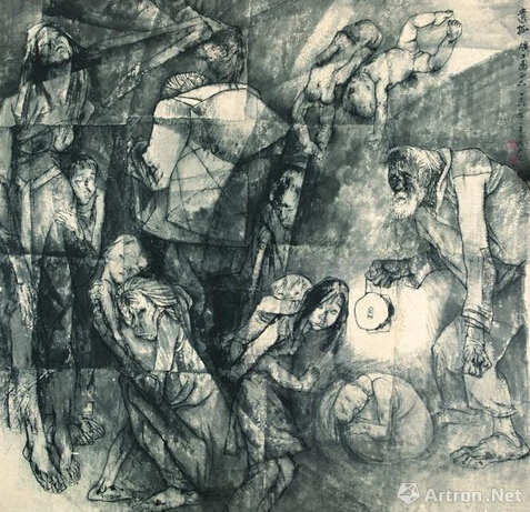周思聪《矿工图》组画 表现性水墨再现“民族血